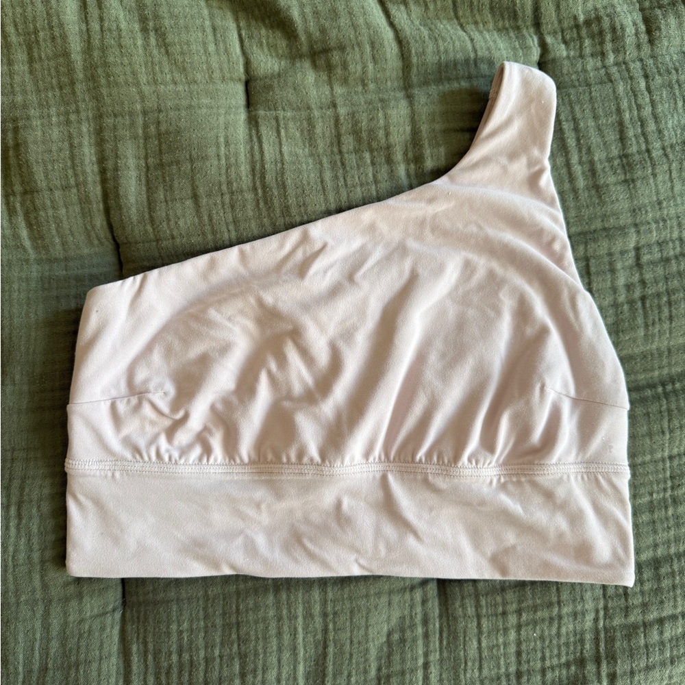 Lululemon One-Shoulder light pink Crop Top size 10